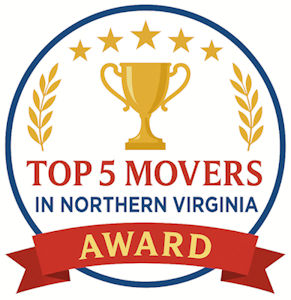 Top 5 Movers in Northern Virginia award badge earned by Georgetown Moving and Storage